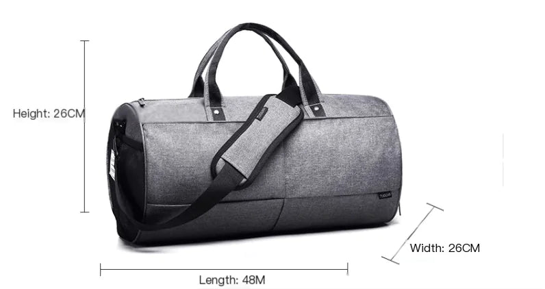 Waterproof Canvas Men's Gym Bag - Large Capacity